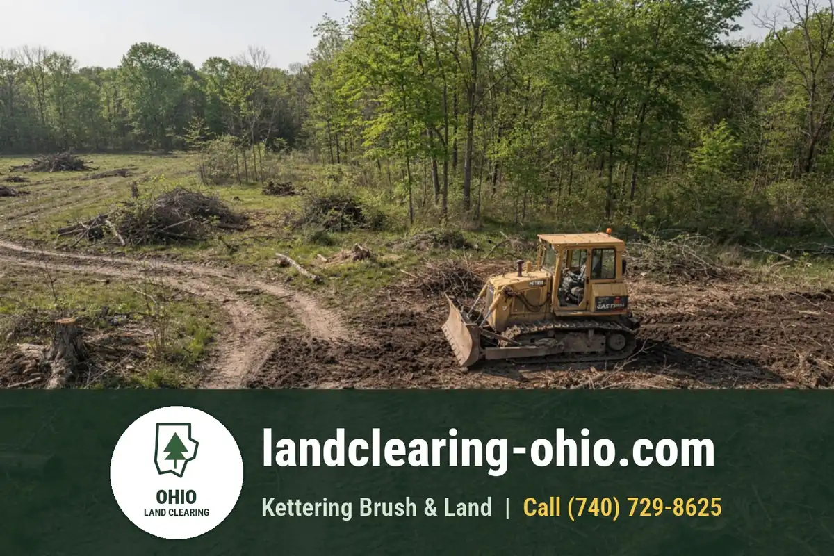 Land Clearing Cost in Ohio (2026) Ohio land clearing parcel from a slight elevated perspective