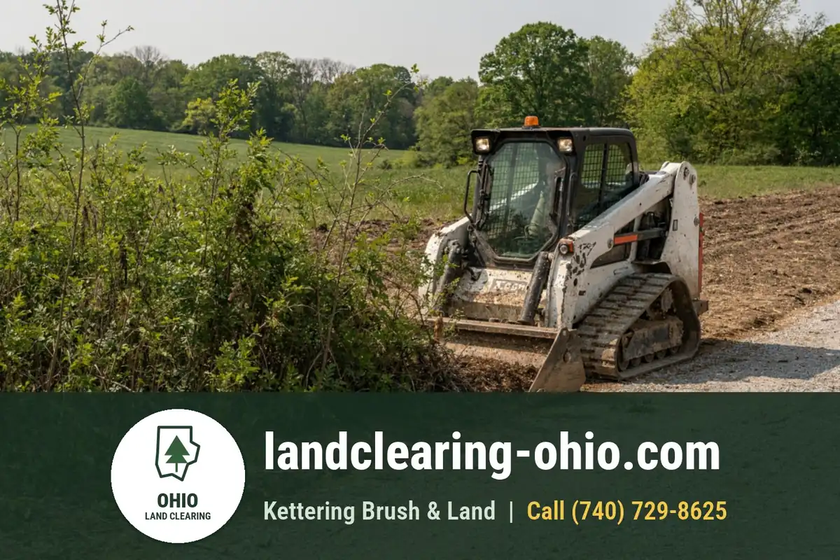 Land Clearing and Forestry Mulching in Delaware, OH Land Clearing and Forestry Mulching in Delaware, OH: land clearing equipment at work