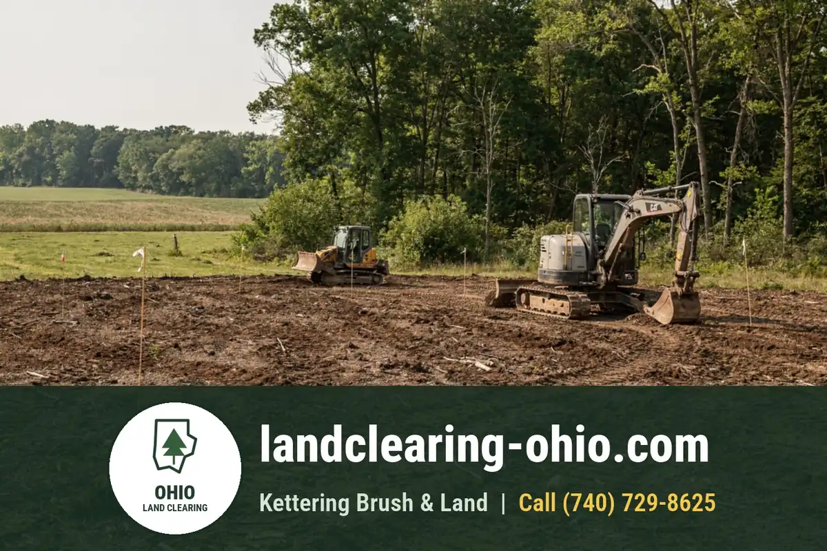 Land Clearing and Forestry Mulching in Plain City, OH Land Clearing and Forestry Mulching in Plain City, OH: land clearing equipment at work