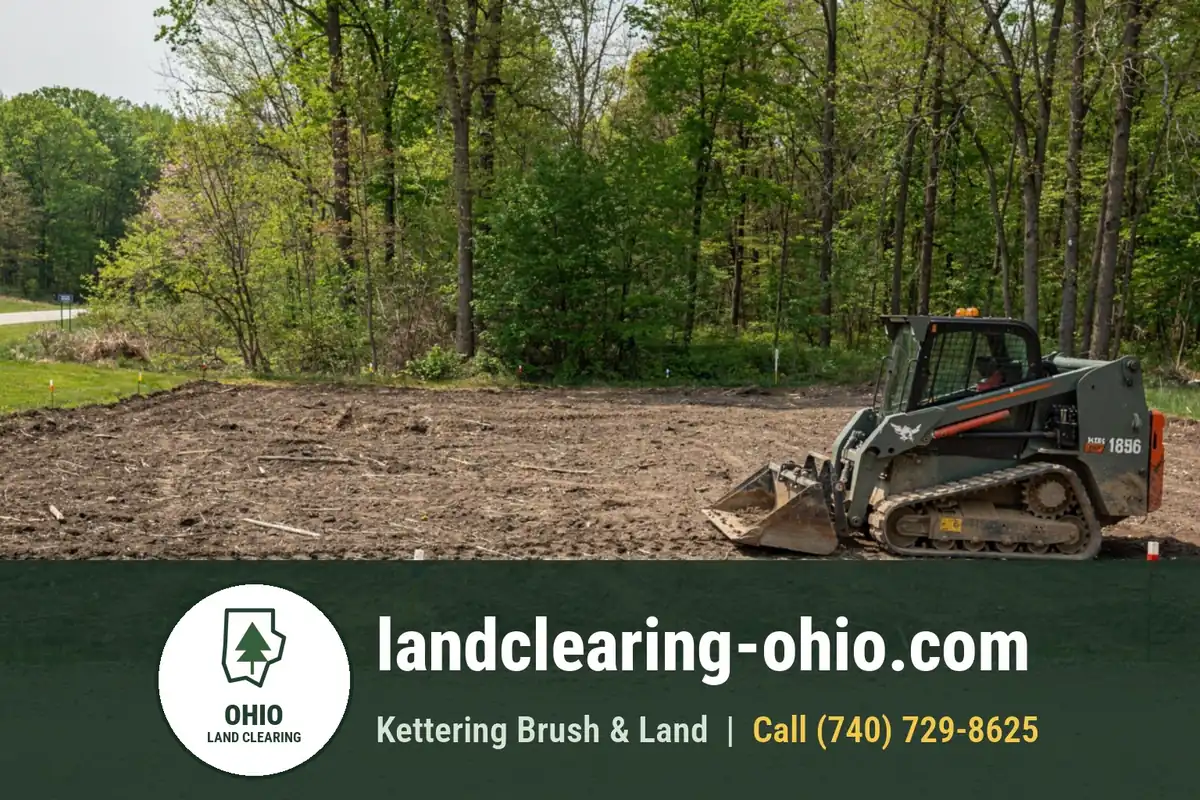 Lot Clearing in Ohio Build-ready vacant lot with a compact machine