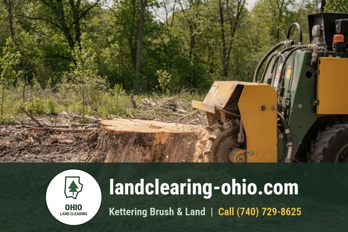 Stump Grinding and Stump Removal in Ohio Commercial stump grinding on an Ohio parcel