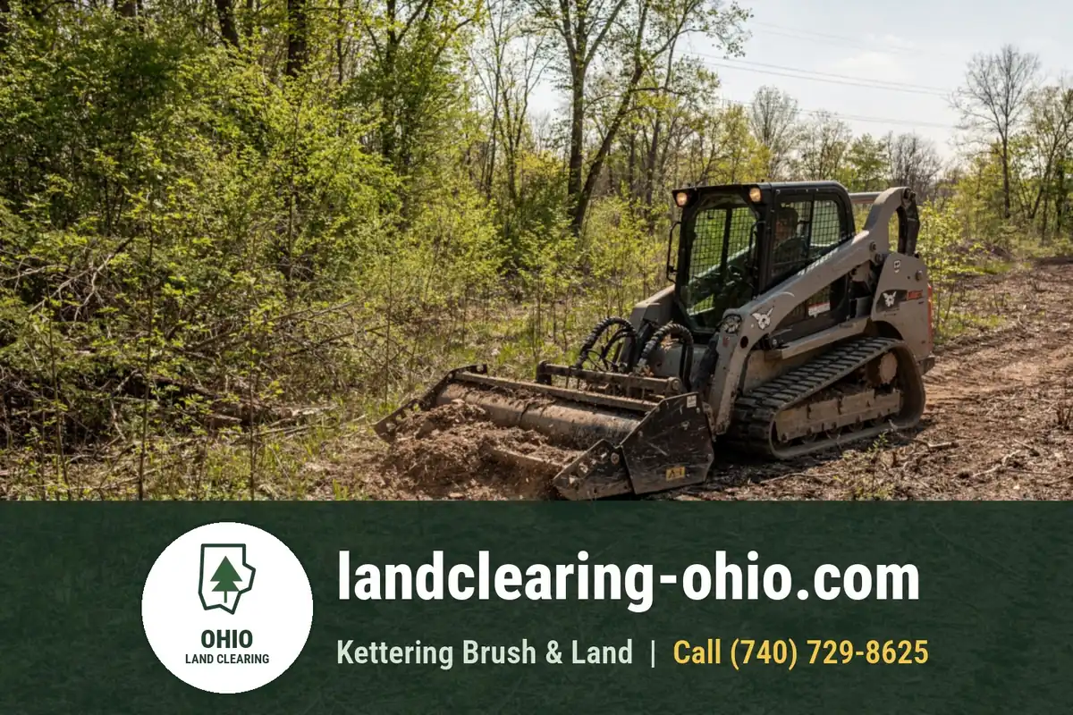 What Is Land Clearing? Methods, Equipment, Permits and What to Expect on an Ohio Lot Partially cleared Ohio woodland land clearing explanation